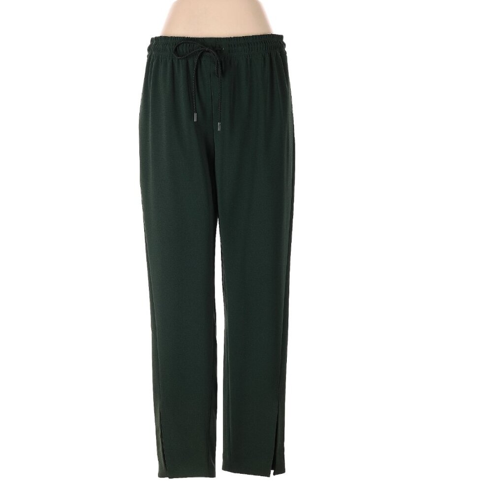 Theory Pull On Pants Admiral Crepe Deep Forest Green Womens Size 6 Joggers